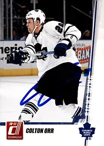 Colton Orr - Signed 2010-11 Panini Donruss Card #52 - Toronto Maple Leafs - Picture 1 of 2