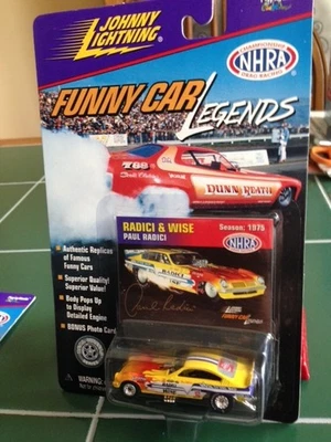 Paul Radici 1975 "Radisi & Wise" 1/64 NHRA VEGA F/C JOHNNY LIGHTNING FUNDIDO A PRESIÓN Foto 1 de 2