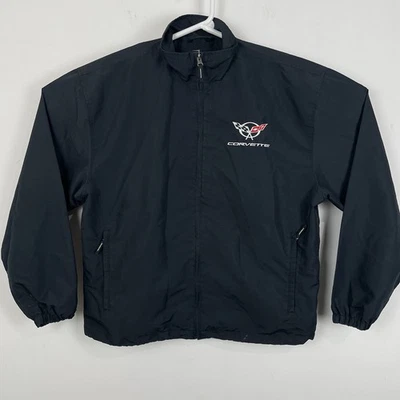 Chaqueta Corvette Page & Tuttle Cremallera Completa Forrada Suave Negra Med. Pintura dañada Foto 1 de 4