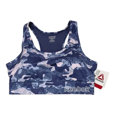 NWT Reebok Sports Bra Ladies XL Blue Camouflage  - Image 1 of 4