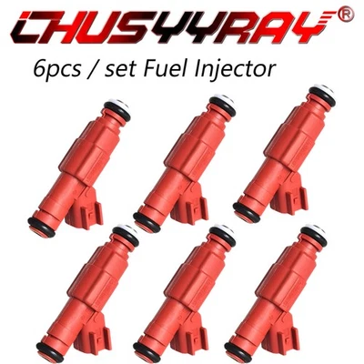 Juego de 6 inyectores de combustible nuevos genuinos actualizados para Jeep Liberty 2002-2003 3,7 L Foto 1 de 4