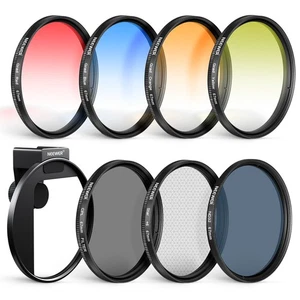 NEEWER FL-P4D 67mm Phone ND Filter Kit - CPL/ND32/Star/Grad for iPhone/Samsung - Picture 1 of 9