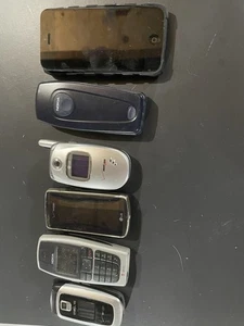 6 Cell phones Mixed Lot. Multiple Different Brands. Untested - Picture 1 of 7