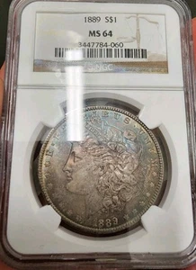 1889 P Morgan Silver Dollar MS64 PCGS B-E-A-Utiful 2 SIDE TONER! - Picture 1 of 9