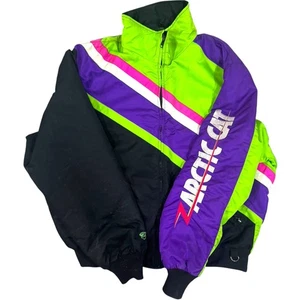 Vintage Arctic Cat Z Snowmobile Jacket - Men’s XL, 90s Neon Purple & Pink - Picture 1 of 19