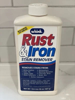 Whink Rust & Iron Stain Remover Multi-Purpose Powder Cleaner 20 oz 85% Full READ - Image 1 of 4