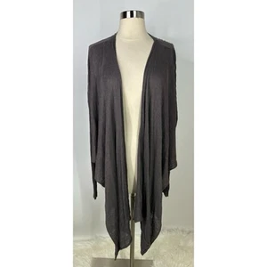 Eileen Fisher 100% Leinen Langarm Assymetrisch Cascade Damen Pullover Gr. L - Bild 1 von 11