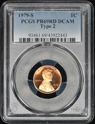 1979-S  Proof Lincoln Cent 1c Penny PCGS PR69RD DCAM - No RESERVE Auction! - Image 1 of 2