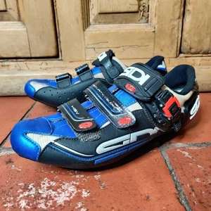 Sidi Genius 7 Mega Blue EU44 UK9 Black 3-bolt Carbon Fiber Rennradschuhe HSV - Bild 1 von 19
