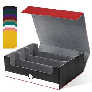 Karten Aufbewahrungsbox für Sammelkarten, 1800+ PU Leder Commander Kartendeck Etui... - Bild 1 von 6