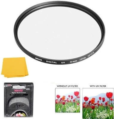 Bower 55mm UV Lens Filter for Sony Cyber-shot DSC-H400 DSC-HX400 DSC-HX300 - Image 1 of 4
