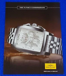 BREITLING FOR BENTLEY FLYING B CHRONOGRAPH ARMBANDUHR 2008 ORIGINAL PRINT AD - Bild 1 von 1