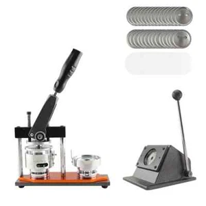 58mm Efficient Metal Badge Button Machine Kit +Paper Cutter + 100 sets Materials - Picture 1 of 6