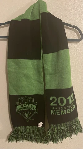 adidas Seattle Sounders MLS Soccer Scarf 2012 Season ticket Member Green Black Cover