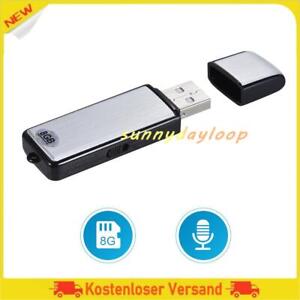 Mini USB 8 GB Stick Digital Audio Voice Recorder Diktiergerät Aufnahmegerät
