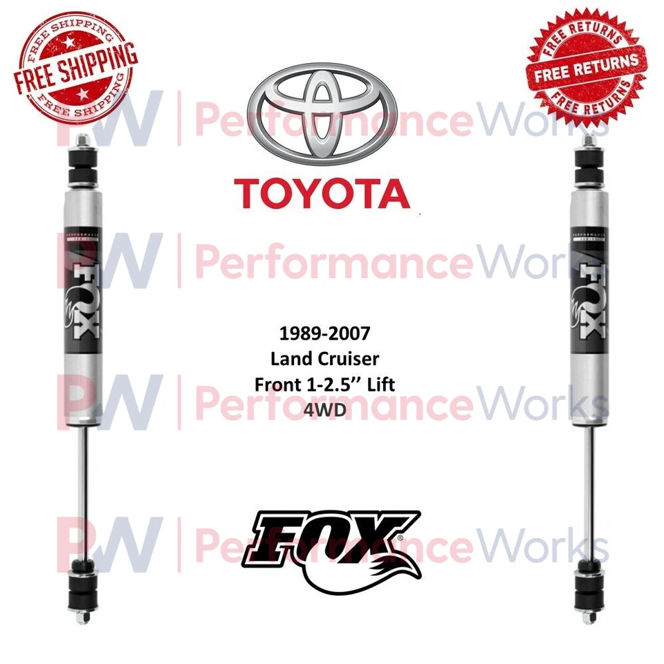 Par de amortiguadores delanteros Fox 2.0 Performance para Land Cruiser 05-16 4x4 con elevación de 1-2,5" Foto 1 de 4