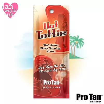 New Pro Tan Hot Tottie Dark Tanning  Sunbed Accelerator Lotion Cream 22ml Sachet - Image 1 of 2