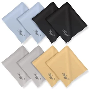 8 PCS Microfiber Cleaning Cloth for Glasses 6"x7" Premium Eyeglass Cleaning C... - Picture 1 of 7