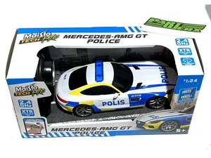 Mercedes AMG GT Police Swedish Polis RC 1:24 Car Kids Childs Dads Christmas Gift - Picture 1 of 6