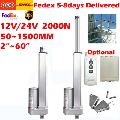100N~2000N 12V Linear Actuator Motor Heavy Duty Electric Window Opener w/ Remote - Image 1 of 4