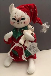 ANNALEE Christmas Holiday Nightime 10" Tuckered Mr. Mouse Doll w/ Teddy Bear NWT - Bild 1 von 1