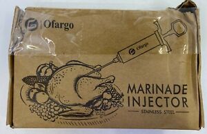 Ofargo 304-Stainless Steel Meat Injector Syringe Kit with 4 Marinade Needles
