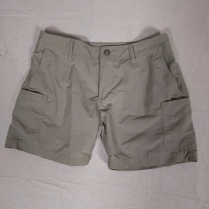 Gramicci Shorts Womens 6 Green Gray Nylon Stretch Hiking Outdoors Gorpcore - Picture 1 of 16