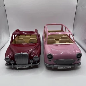 Sylvanian families two car bundle red and pink car - Picture 1 of 4