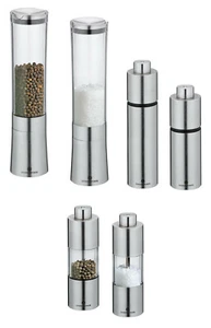 Zassenhaus salt / pepper mill Karlsruhe / Mainz / Koblenz, stainless steel / acrylic - Picture 1 of 9