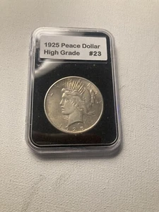 (1) $1 1925 Peace Silver Dollars Dripping with luster Unc MS 90% Lot# 23. - Picture 1 of 5