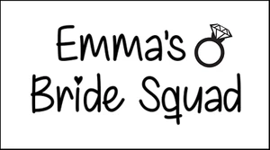 48 Hen Party Bride Squad Stickers Party Labels Favours Sweet Bags Personalised - Picture 1 of 5