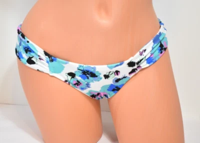 Parte inferior de bikini para mujer Volcom floral cuenta atrás blanco/azul/rosa/verde talla S Foto 1 de 4