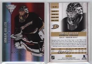 2013-14 Panini Titanium Draft Position Number /100 Jonas Hiller #51