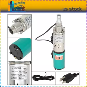 200W 12V Solar Submersible Water Pump Deep Well Pump for Home Green Brand New - Picture 1 of 6
