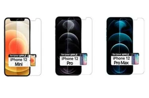 iPhone 12, 12 Mini, 12 Pro, 12 Pro Max Glass Screen Protector - Picture 1 of 22