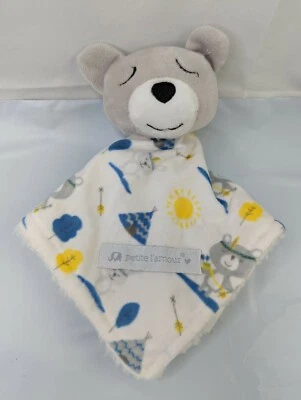 Petite L'amour Bear Lovey Security Blanket Plush Stuffed Animal Toy - Image 1 of 4