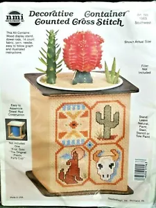 "CONTENEDOR DECORATIVO"" Kit de Bordado Southwest con Punto de Cruz NUEVO - Imagen 1 de 5