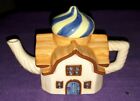 1983 House Of Katayama Mini Teapots, Creamer, Japan Mini House W/Twisted Roof