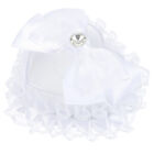  Ring Box Cloth Ceremony Pillow White Decorative Pillows for Bed Heart Case