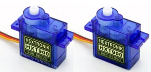 2 X Hextronic HXT900 Micro Servo 1.6kg / 0.12sec / 9g - Picture 1 of 4