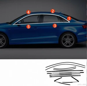 For 2016-2020 Audi A3 S3 Sedan Car Window Trim Strip Black trim Cover 1set - Bild 1 von 4