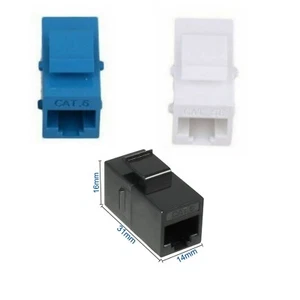 CAT6 Female RJ45 8P8C Ethernet Multi Keystone Jack Coupler White Blue Black Lot - Picture 1 of 1