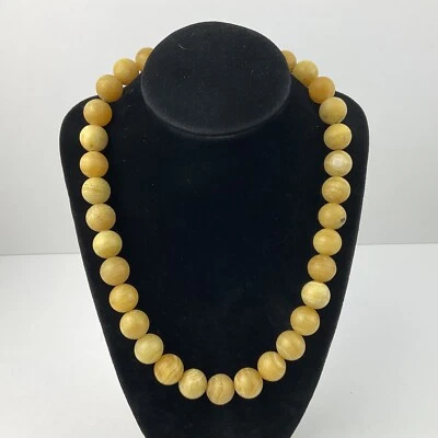 Colar comercial rosa do deserto Jay King amarelo helidor bola contas 21” pulseira de presente - Imagem 1 de 4