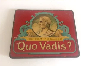 Ancienne boite en métal fer Cigares Quo Vadis BON ETAT  - Picture 1 of 7