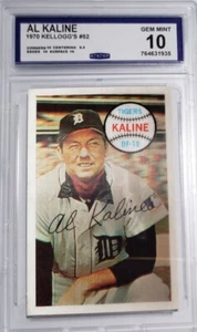 Al Kaline 1970 Kellogg's #52 Graded CCG Gem Mint 10 - Picture 1 of 1