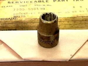 NOS VTG PLOMB TOOLS WF-27 - 3/8" flache Steckschlüssel 3/8" Antrieb 12 Punkt USA PLVMB - Bild 1 von 1