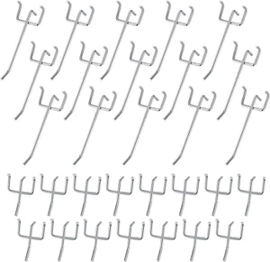 30 Stück Lochwand Haken, Lochblech Werkzeugwand Haken, Pegboard Haken, Lochwandh - Bild 1 von 12