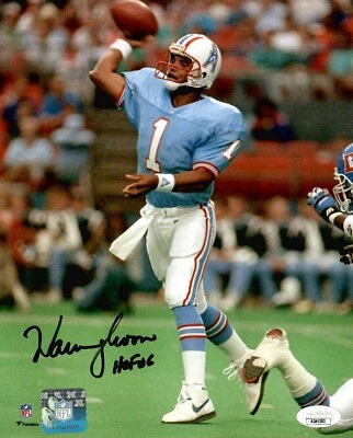 Warren Moon autographed signed inscribed 8x10 photo NFL Houston Oilers JSA COA - Image 1 of 2