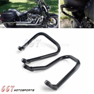 For Harley Softail Heritage Classic FLHC FLHCS 2018-24 Saddlebag Guard Crash Bar - Picture 1 of 8