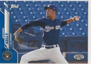 Tarjeta de novato Topps Pro 2020 debut Antoine Kelly azul primera #176 Brewers 046/150 - Imagen 1 de 1
